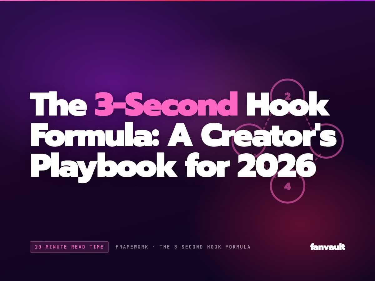 The 3-Second Hook Formula: A Creator's Playbook for 2026
