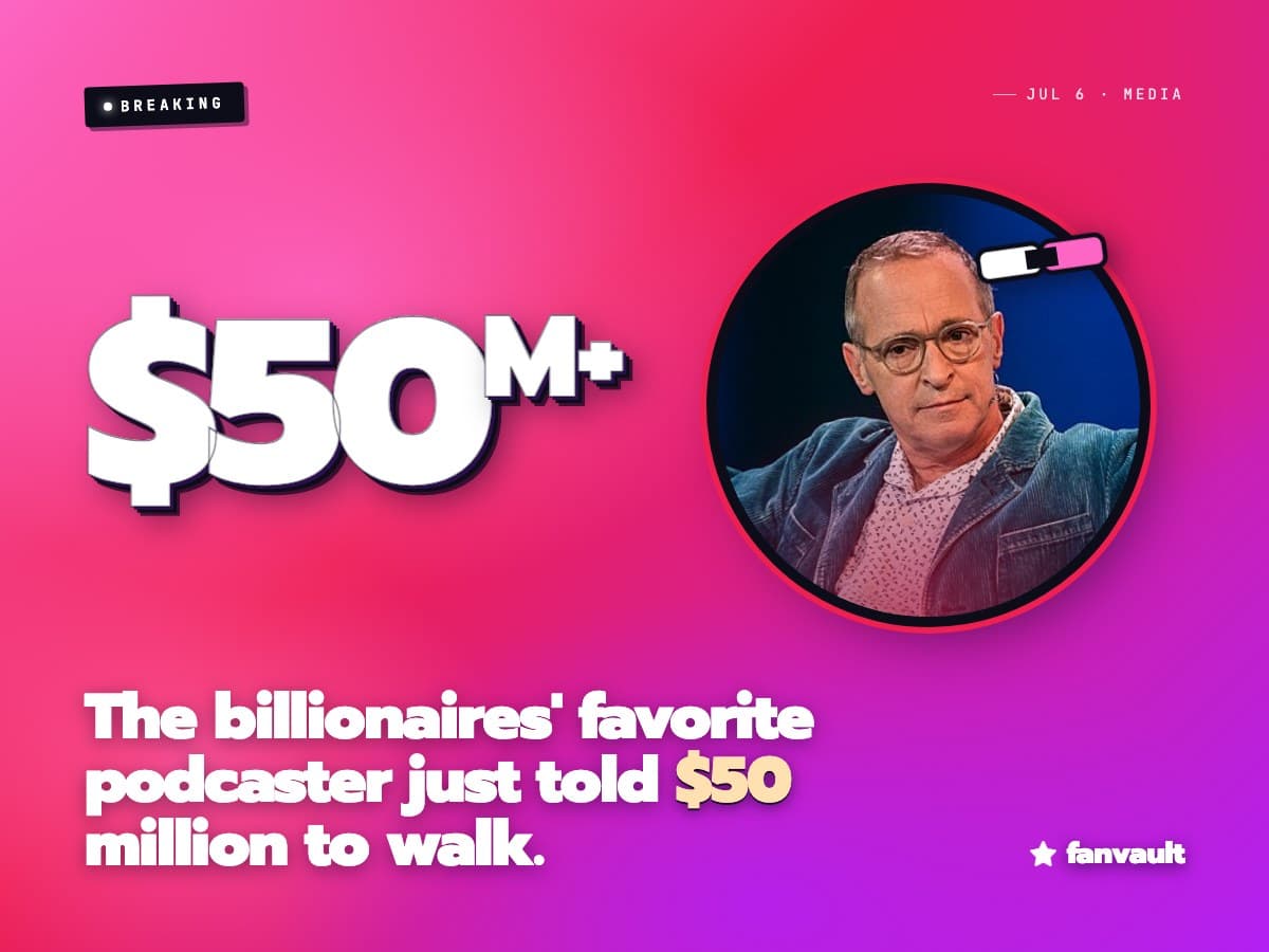 The billionaires' favorite podcaster just told $50 million to walk.