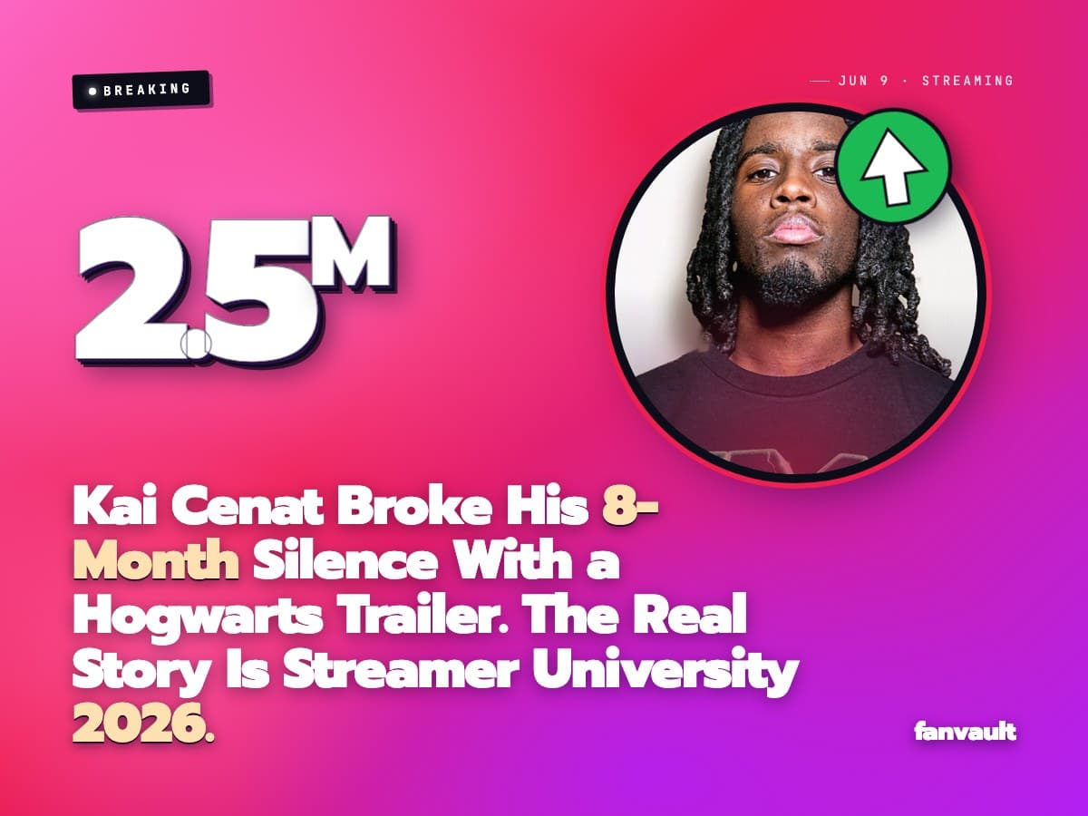 Kai Cenat Broke His 8-Month Silence With a Hogwarts Trailer. The Real Story Is Streamer University 2026.