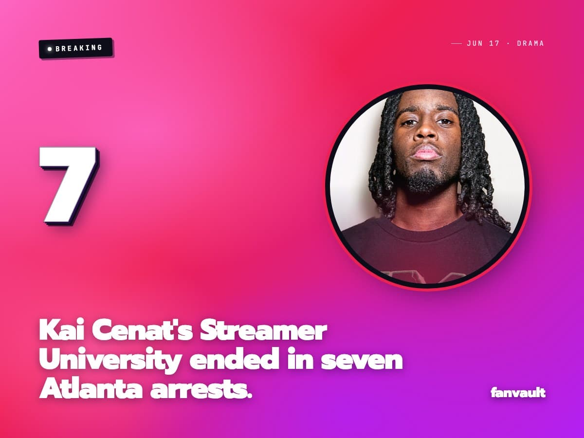 Kai Cenat's Streamer University ended in seven Atlanta arrests.