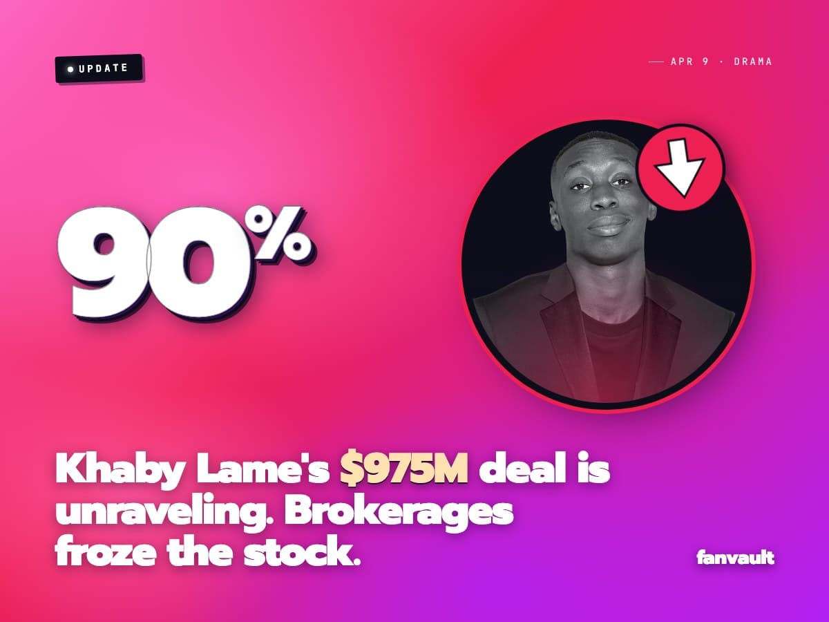 Khaby Lame's $975M deal is unraveling. Brokerages froze the stock.
