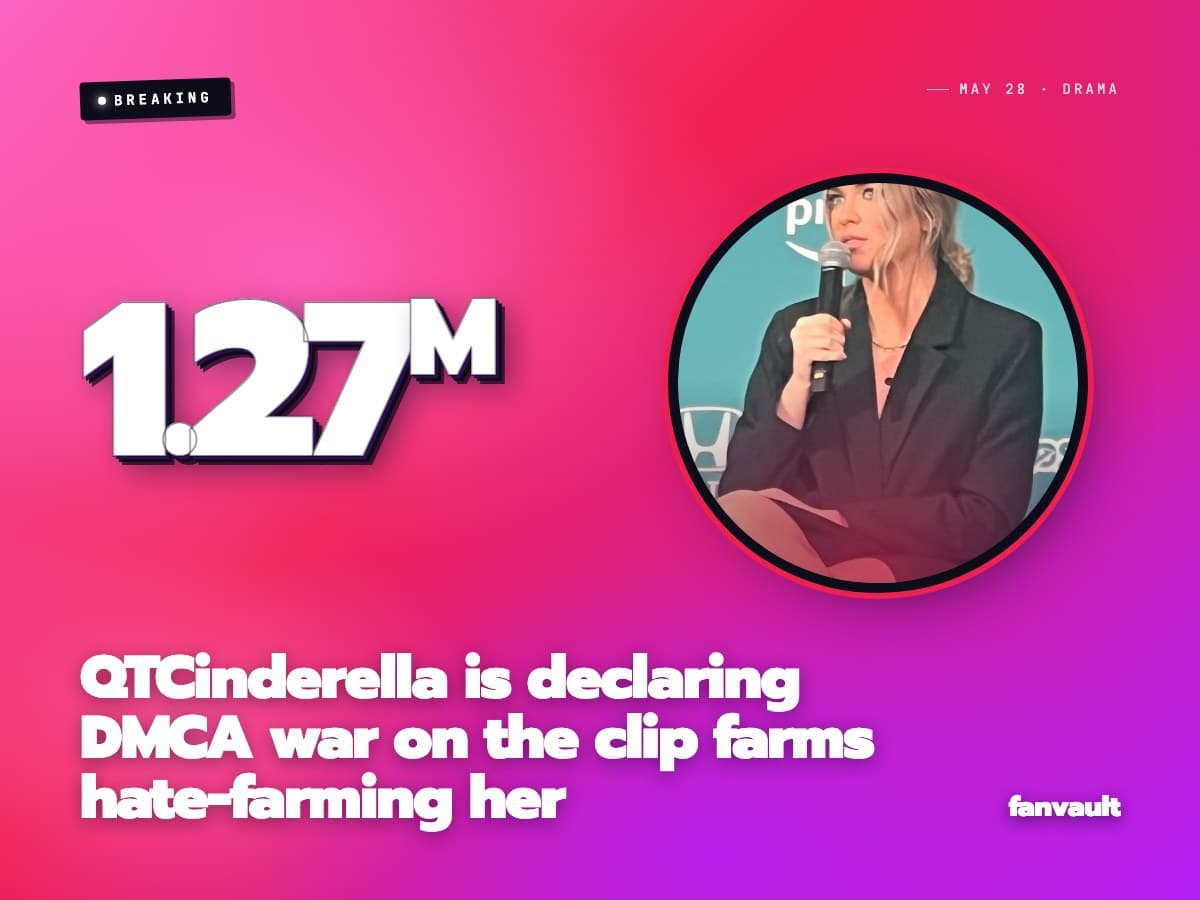 QTCinderella is declaring DMCA war on the clip farms hate-farming her