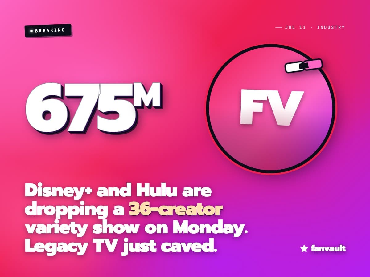 Disney+ and Hulu are dropping a 36-creator variety show on Monday. Legacy TV just caved.