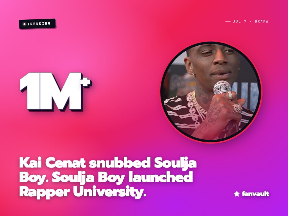 Kai Cenat snubbed Soulja Boy. Soulja Boy launched Rapper University.